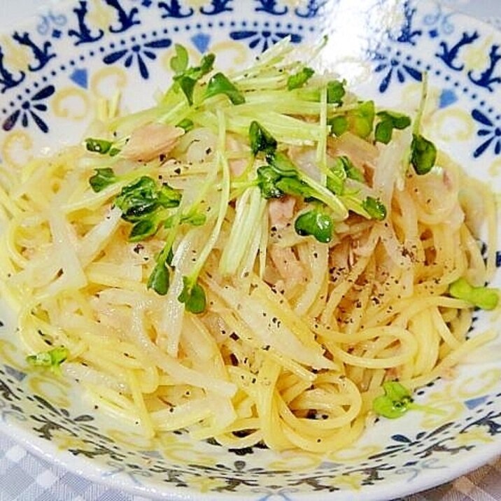 大根とツナの和風パスタ